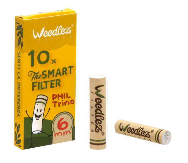 WEEDLEZ® Phil Trino 6mm CLASSIC Smart Filter Zellulose-Aktivkohlefilter