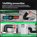 Bild in Galerie laden, 4-Zoll 244 cm schwarze, nicht isolierte Flex-Air-Aluminiumleitung, mit zwei 4-Zoll Edelstahlklemmen