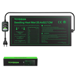Bild in Galerie laden, Anzucht-Heizmatte mit digitalem Dual-Display-Thermostat, 25x53 cm schwarze Wärmematte für die Keimung von Samen