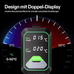 Bild in Galerie laden, Anzucht-Heizmatte mit digitalem Dual-Display-Thermostat, 25x53 cm schwarze Wärmematte für die Keimung von Samen