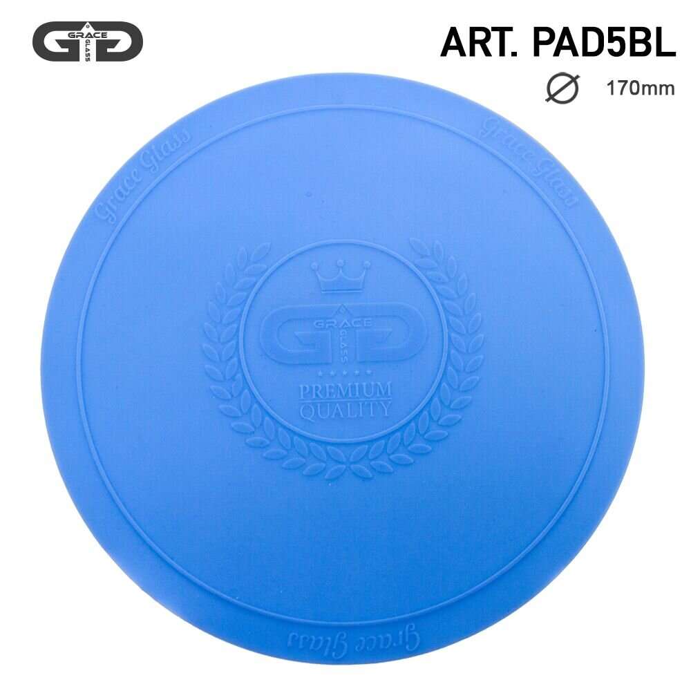 Grace Glass | Small silicon Pad - Underlay for Bongs- BLUE- Ø:170mm