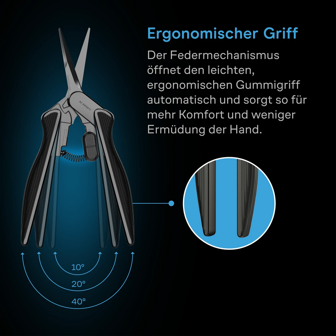 Edelstahl-Präzisionsschere mit Reinigungsset, ergonomisch und leichtgewichtig, 16,8 cm gerade Klingen