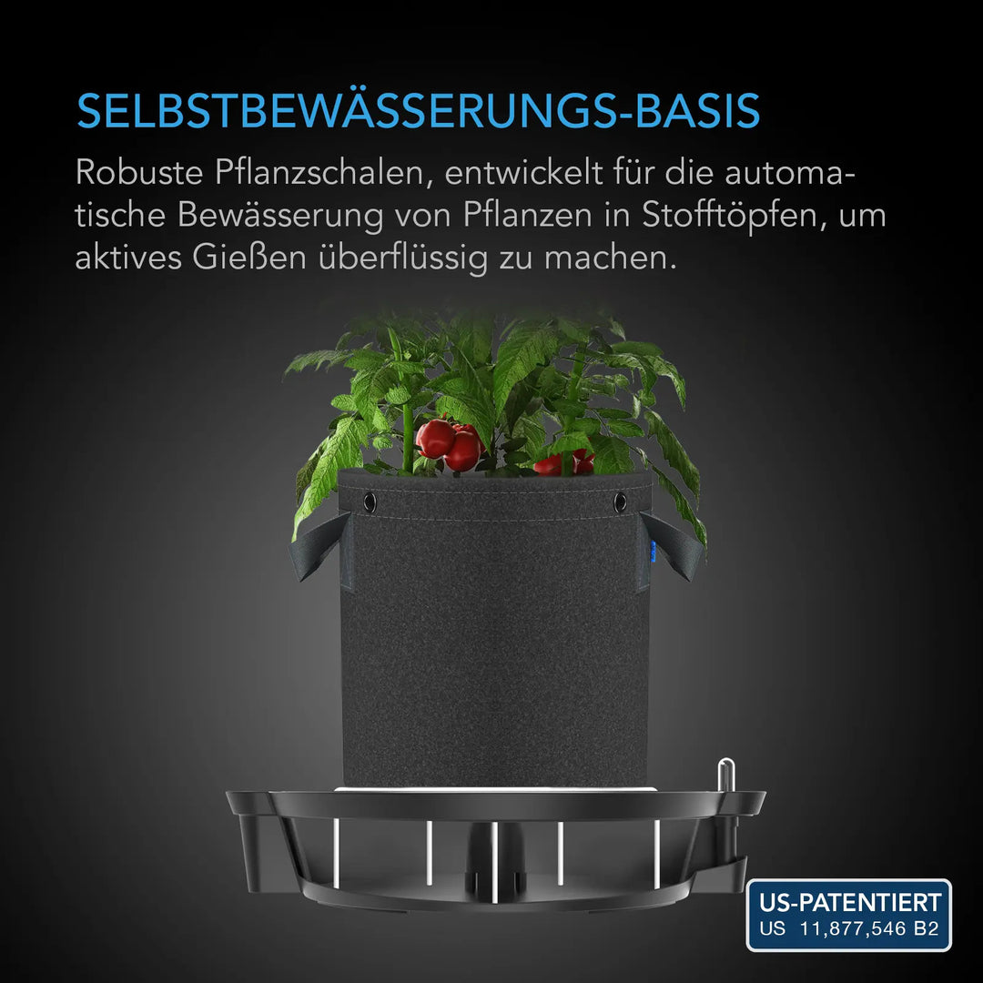 Selbstbewässerungs-Basis für Stofftöpfe