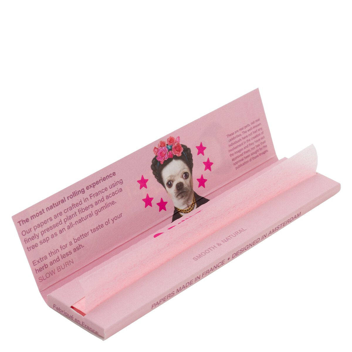 G-Rollz | Pets Rock 'Mexico' - Lightly Dyed Pink - 50 KS Slim Papers